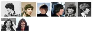 George Harrison haircut montage