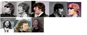 John Lennon's hair styles Montage