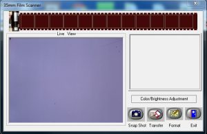 35 mm scanner software interface